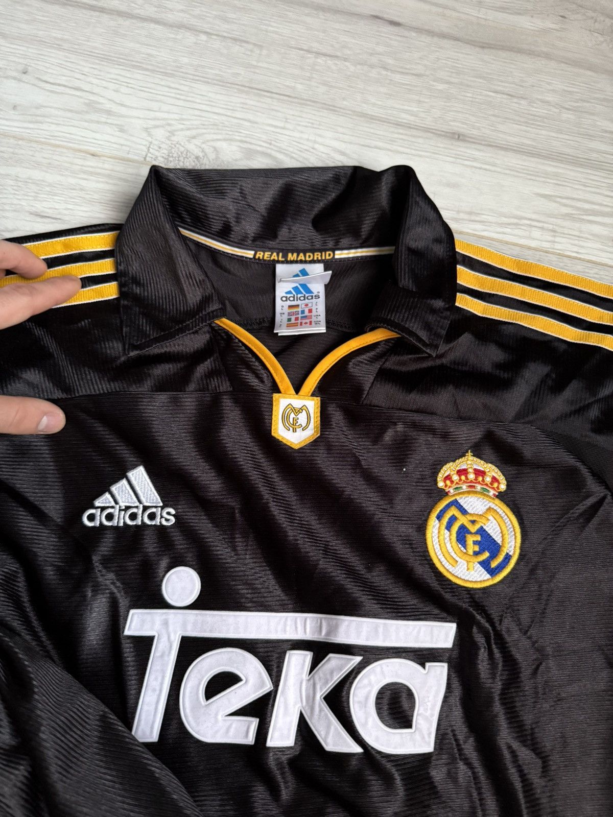 1999 Adidas Real Madrid Soccer jersey shirt #14 Guti. H