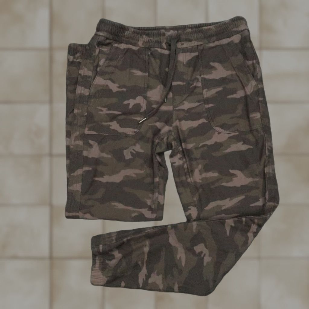Athleta ATHLETA Jogger Pants Womens Size 4 Green Camo Stretch Tapered Activewear Size 27" / US 4 / IT 40 - 1 Thumbnail