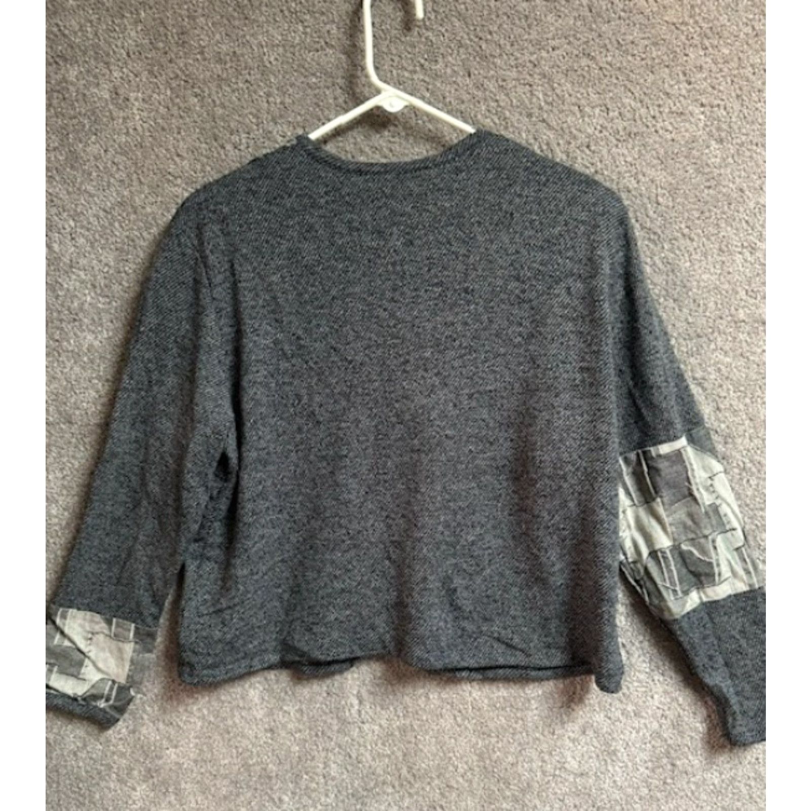 Folk VINTAGE 70s 80s Cardigan Grandpa Sweater Womens Large Patchwork Folk Hippie Size L / US 10 / IT 46 - 2 Thumbnail