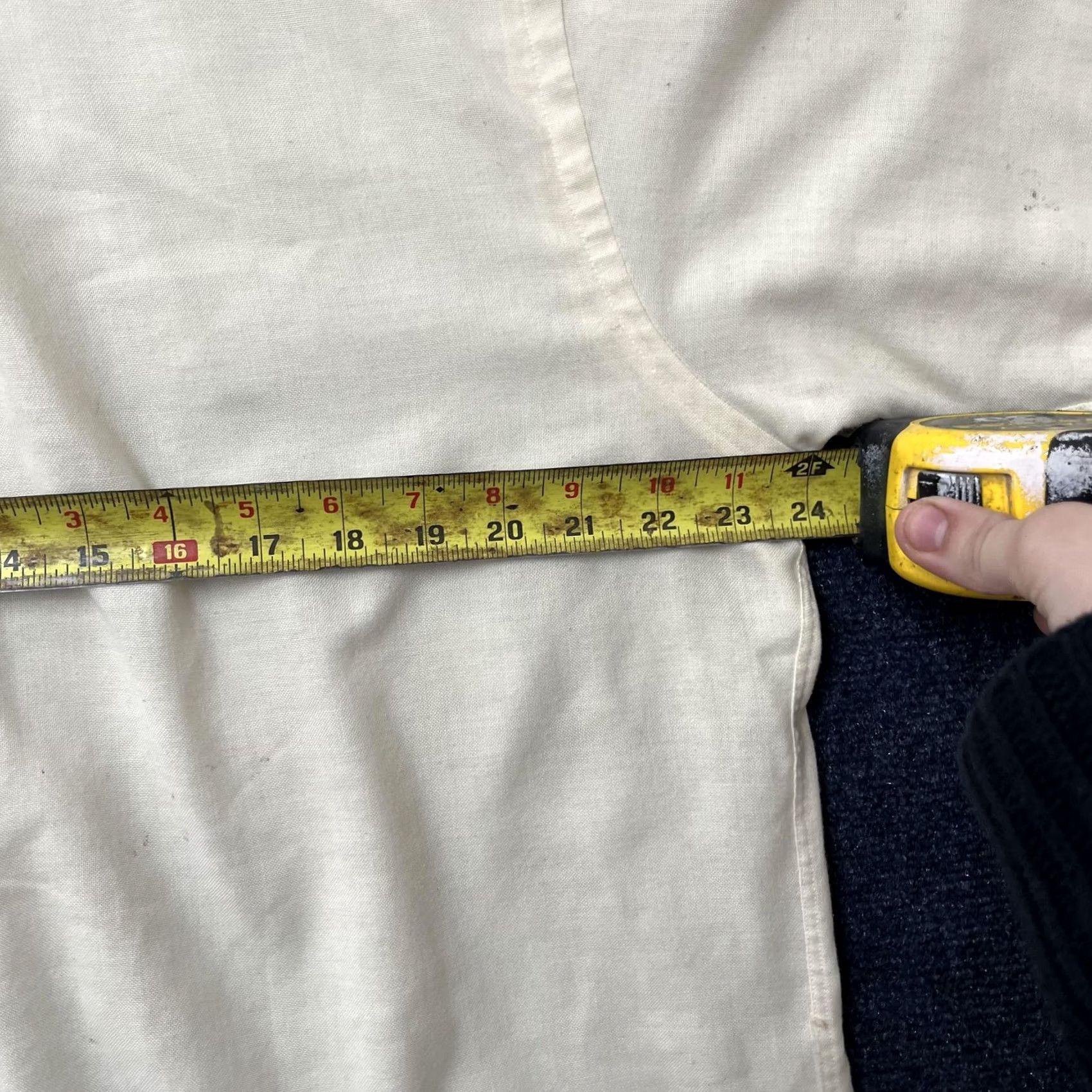 Vintage VINTAGE Durable Press Dress Shirt Mens XL White Wrinkle Resistant Long Sleeve 70s Business Formal Size 46R - 4 Thumbnail