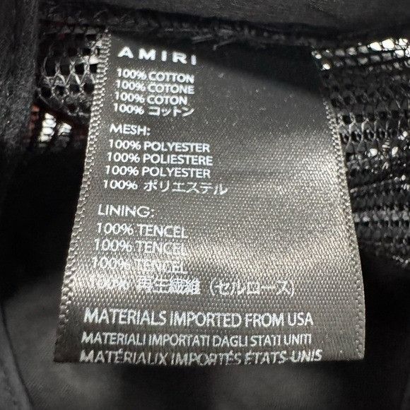 Amiri *Final Price Drop* Amiri Trucker Logo Baseball Cap Hat Black Size ONE SIZE - 6 Thumbnail