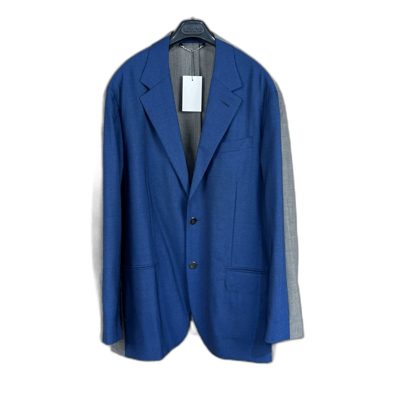 Louis Vuitton Louis Vuitton Blue Grey Wool Blazer Jacket Size US L / EU 52-54 / 3 - 1 Thumbnail