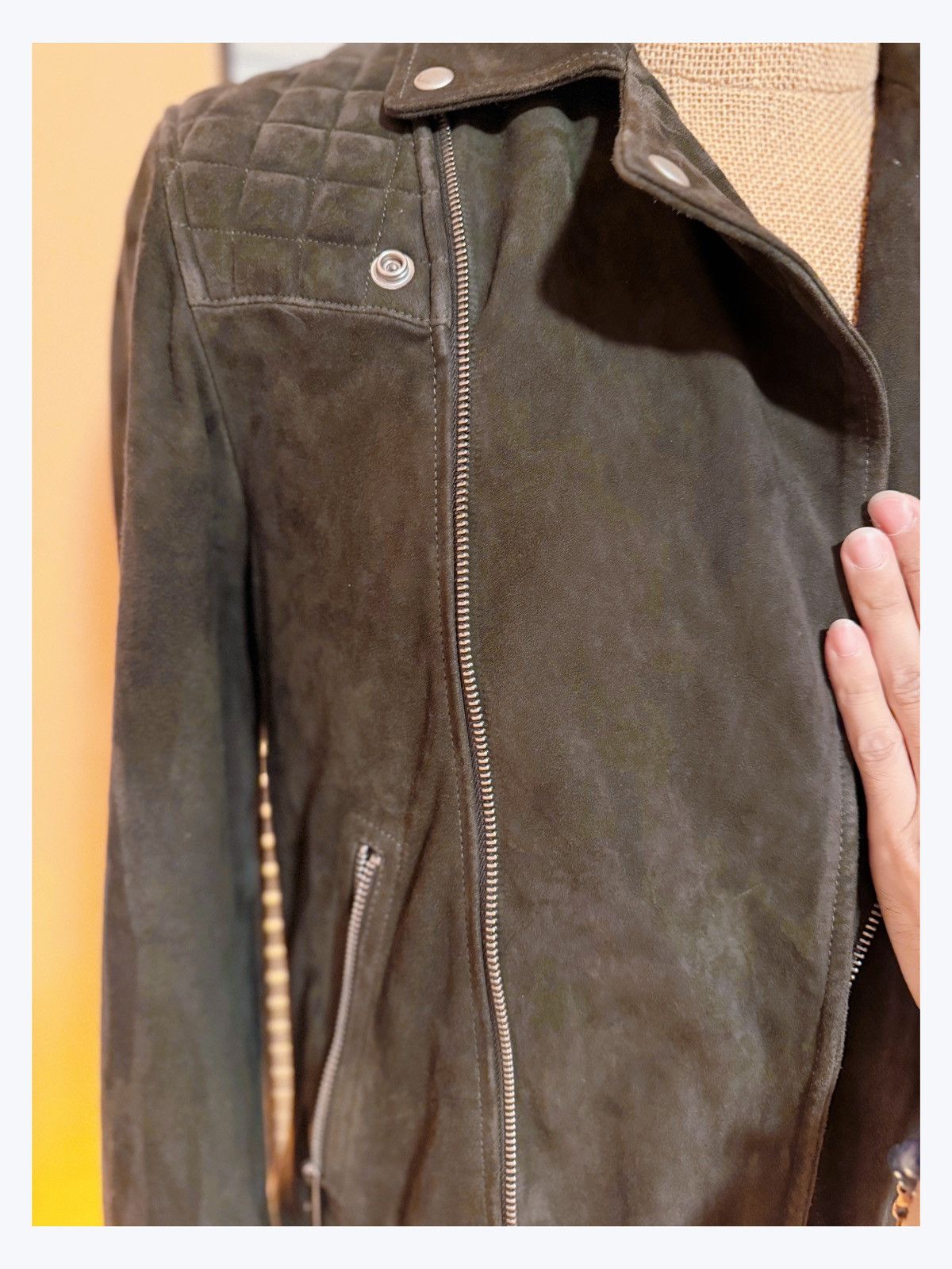 Allsaints ALLSAINTS Suede Biker Jacket – Small (New without Tag) Size US S / EU 44-46 / 1 - 3 Thumbnail