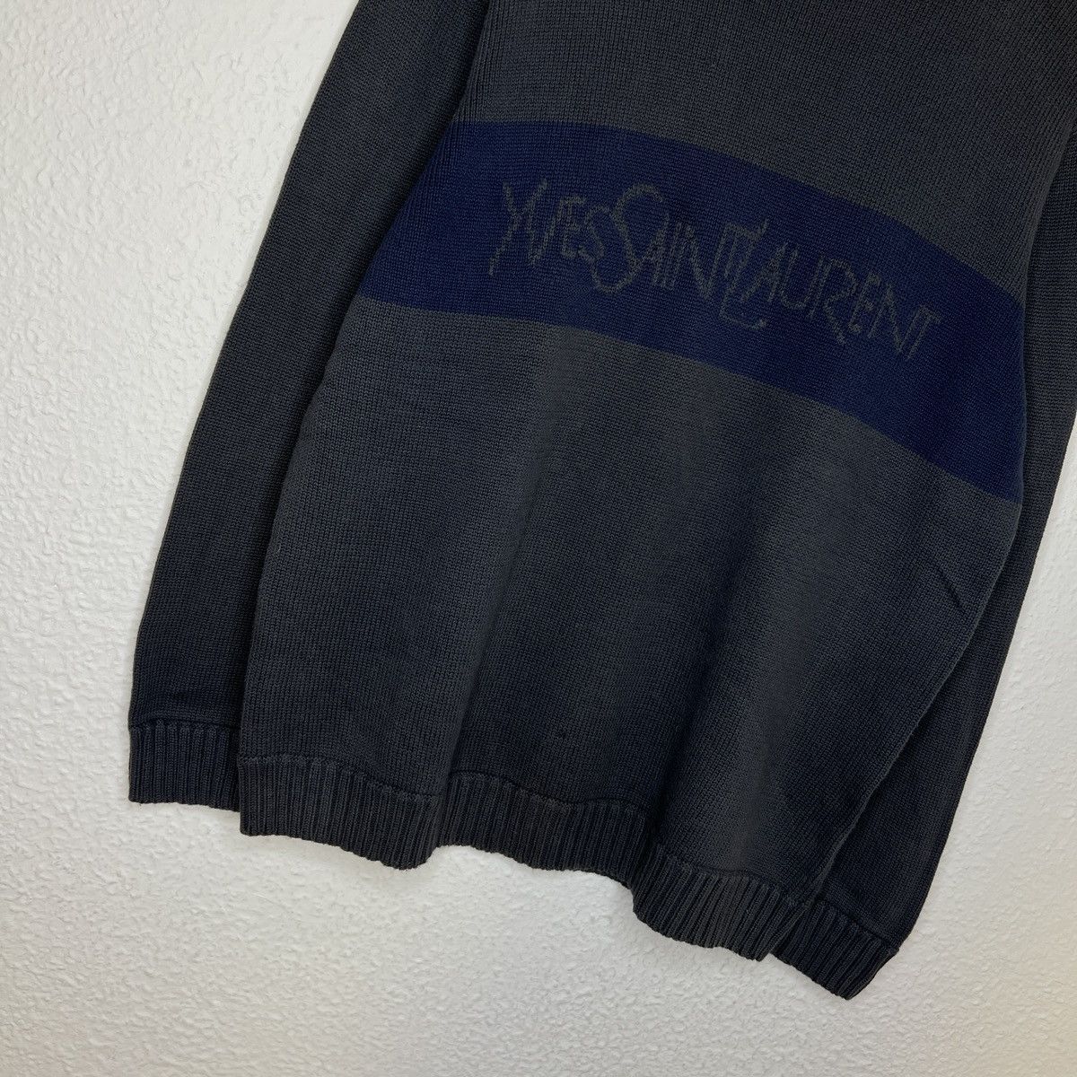 Yves Saint Laurent Yves Saint Laurent Knitwear Sweater Big Logo Spellout YSL Size US L / EU 52-54 / 3 - 2 Thumbnail