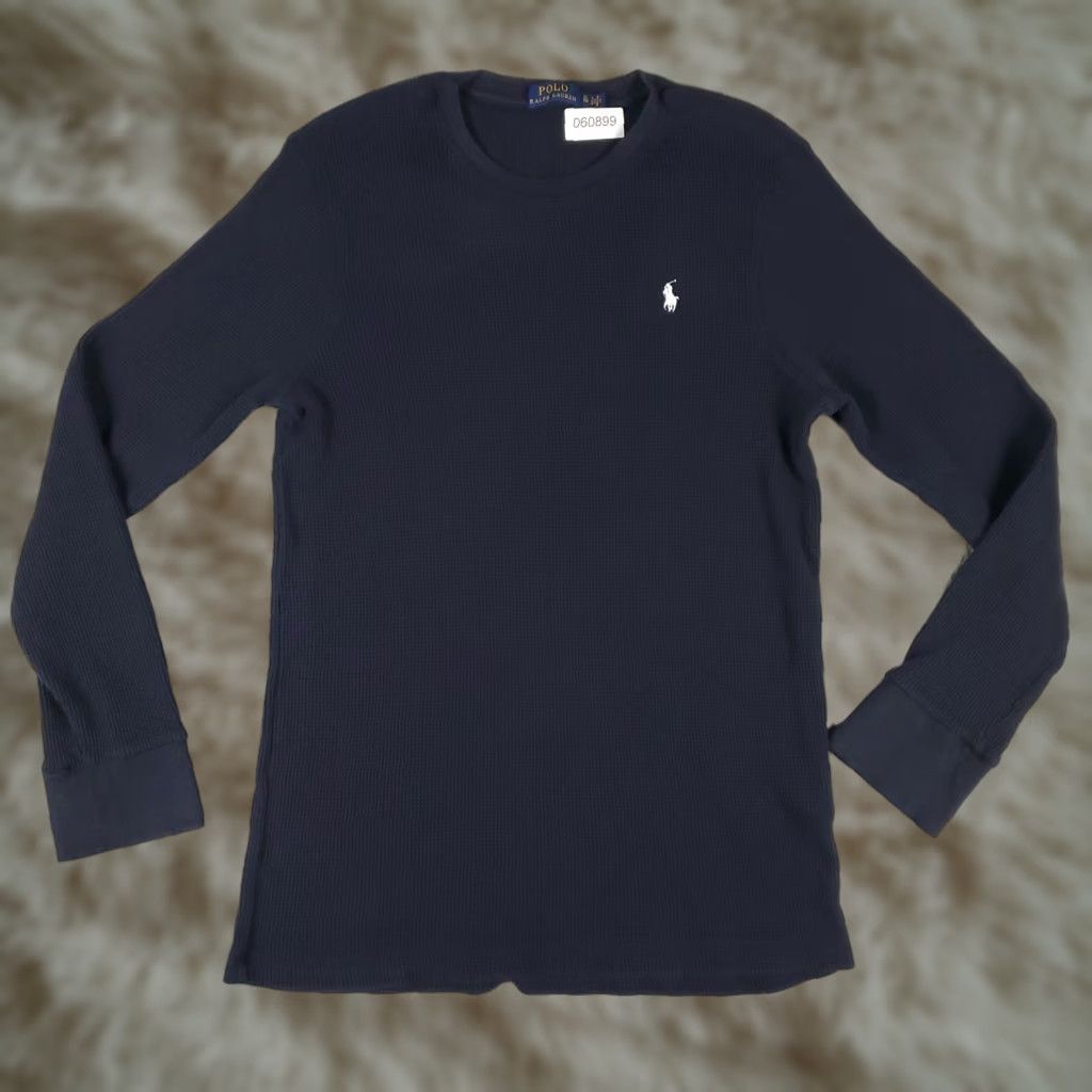 Ralph Lauren Ralph Lauren Thermal Long Sleeve T-Shirt Mens XL Blue Waffle Knit Crew Neck Sports Classic Size US XL / EU 56 / 4 - 1 Thumbnail