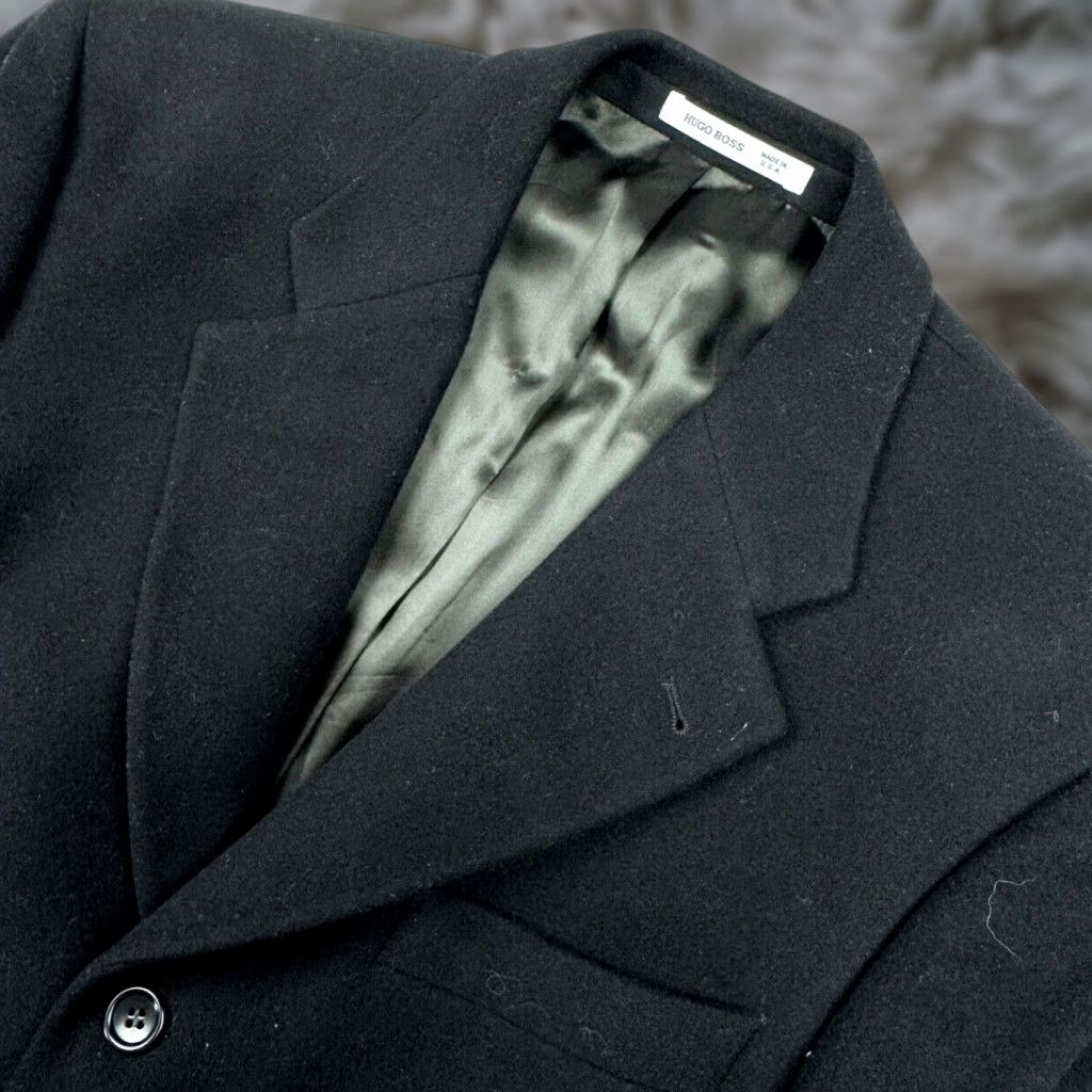 Hugo Boss HUGO BOSS Blazer Men’s Poseidon Wool/Cashmere 3-Button Black 38S USA Blazer Short Notch Single-Breasted 3-Button Mens Size 38R - 1 Thumbnail