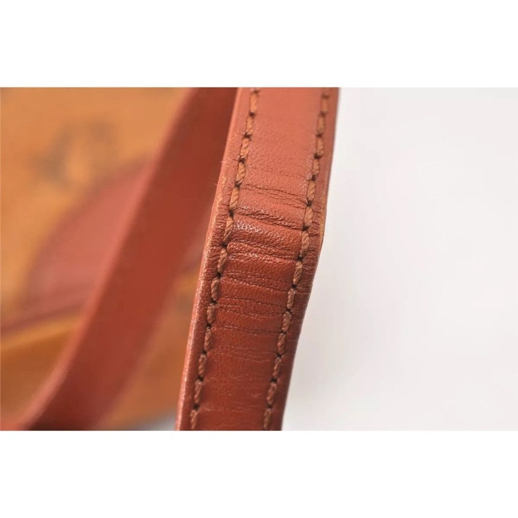 MCM MCM Brown Clutch with Logo Pattern and Wrist Strap Size ONE SIZE - 7 Thumbnail