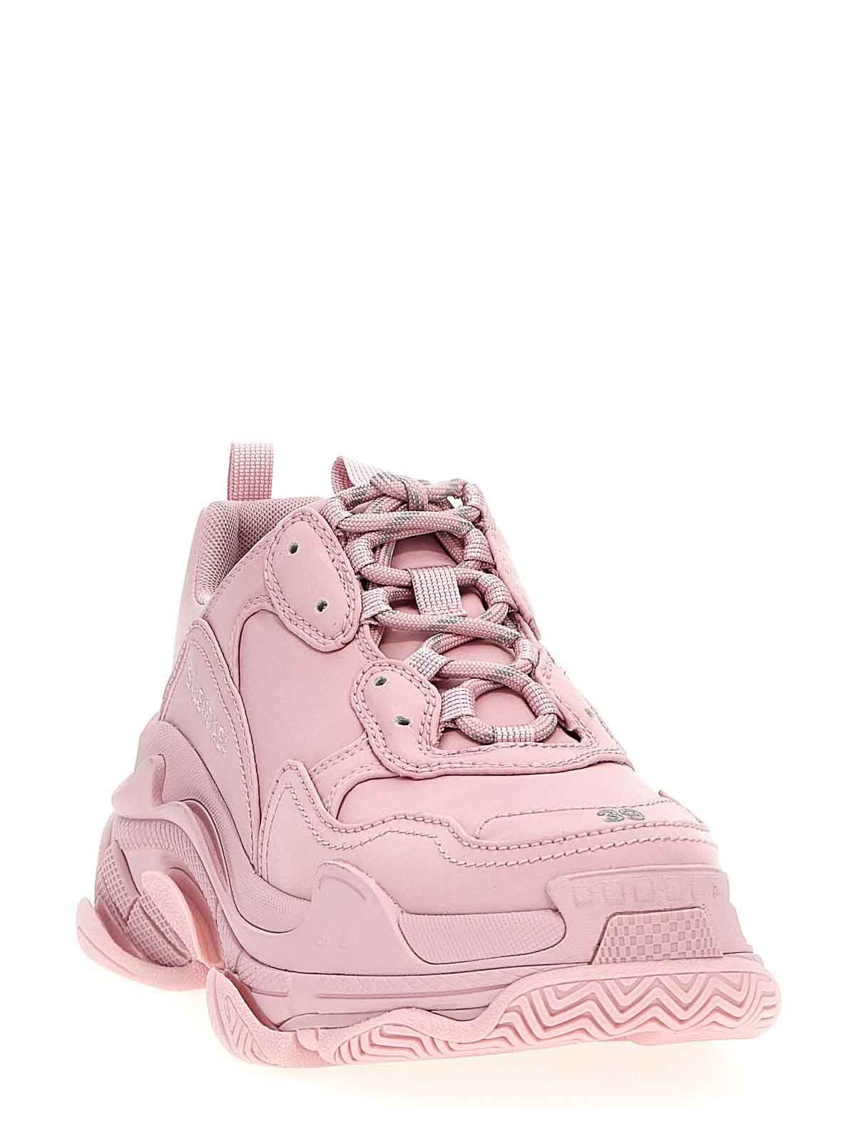 Balenciaga o1w1db10526 Triple S Sport Nylon Sneakers in Pink Size US 5 / IT 35 - 2 Thumbnail