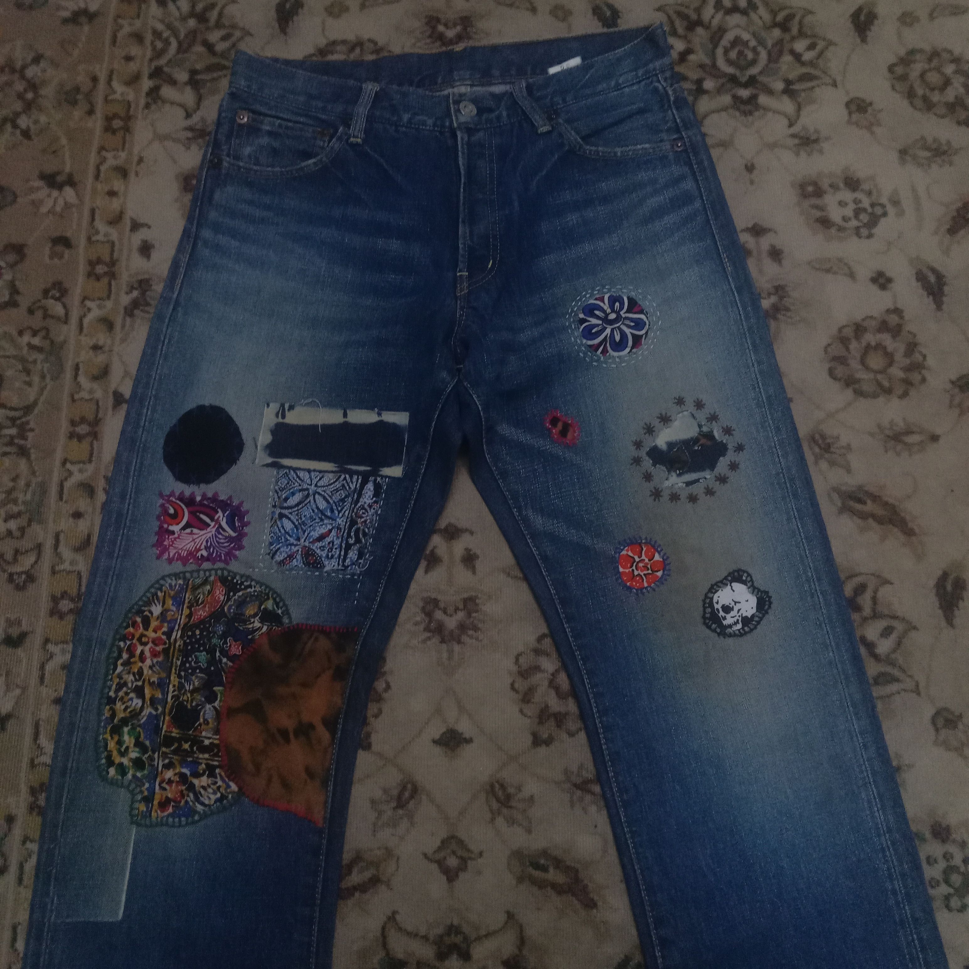 Kapital Vintage Japan Selvedge Denim Sashiko Bandana Kapital Grunge Size US 29 - 2 Thumbnail