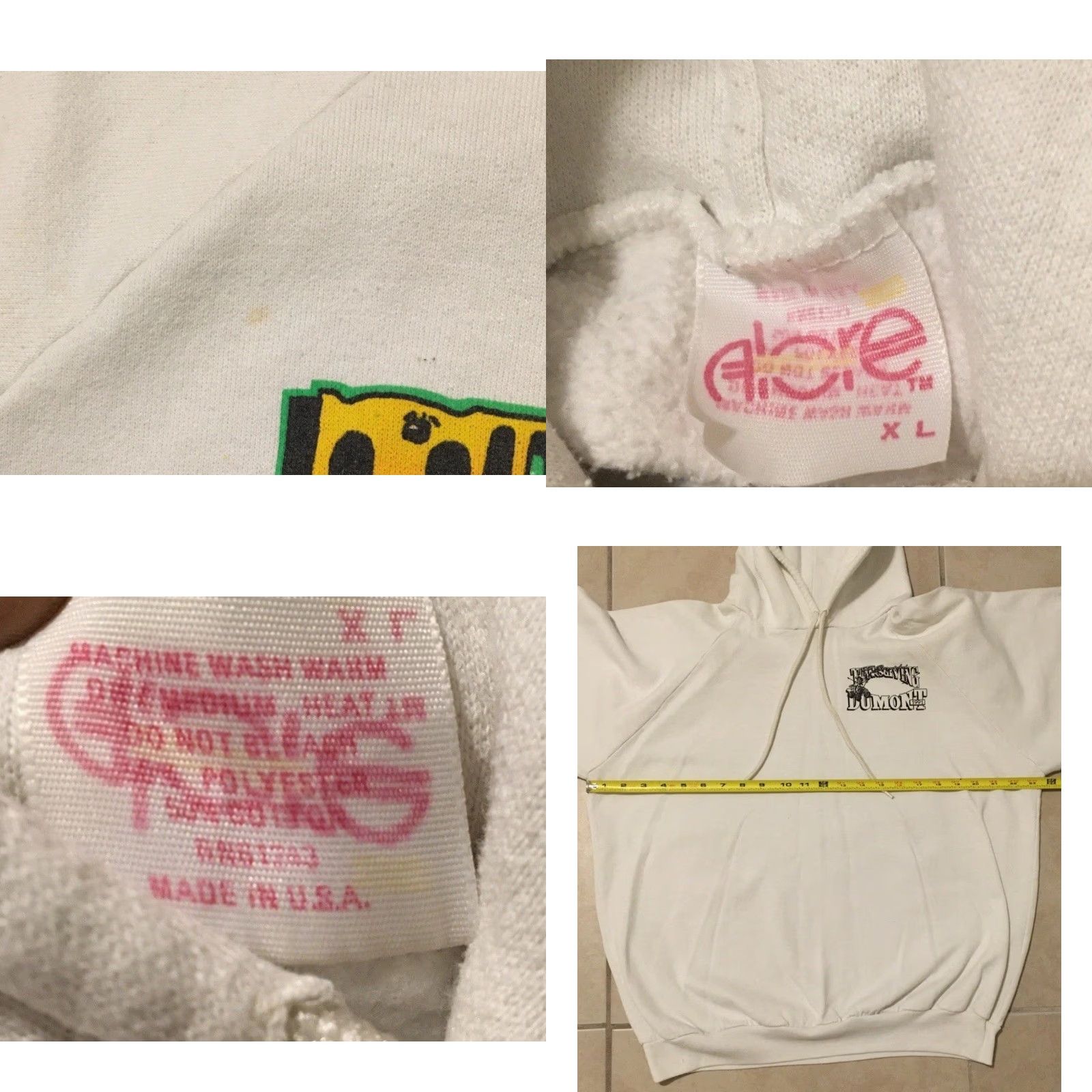 Vintage VINTAGE 90s I Survived Dumont Thanksgiving Faded Hoodie S Mens White Motocross Racing Grunge MX USA USA Size US S / EU 44-46 / 1 - 10 Thumbnail