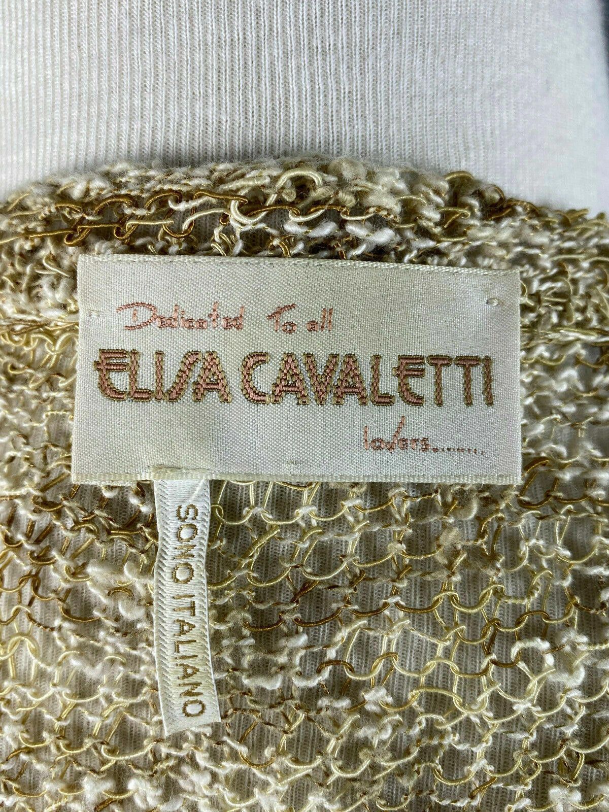 Designer Elisa Cavaletti Sono Italiano Beige Knit Sweater Cape M L Size M / US 6-8 / IT 42-44 - 9 Thumbnail