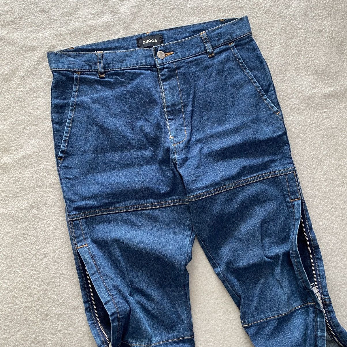 CABANE de ZUCCa × Issey Miyake × Japanese Brand Cabane De Zucca Issey Miyake Zipper Side Denim Jeans Size 31" - 2 Thumbnail