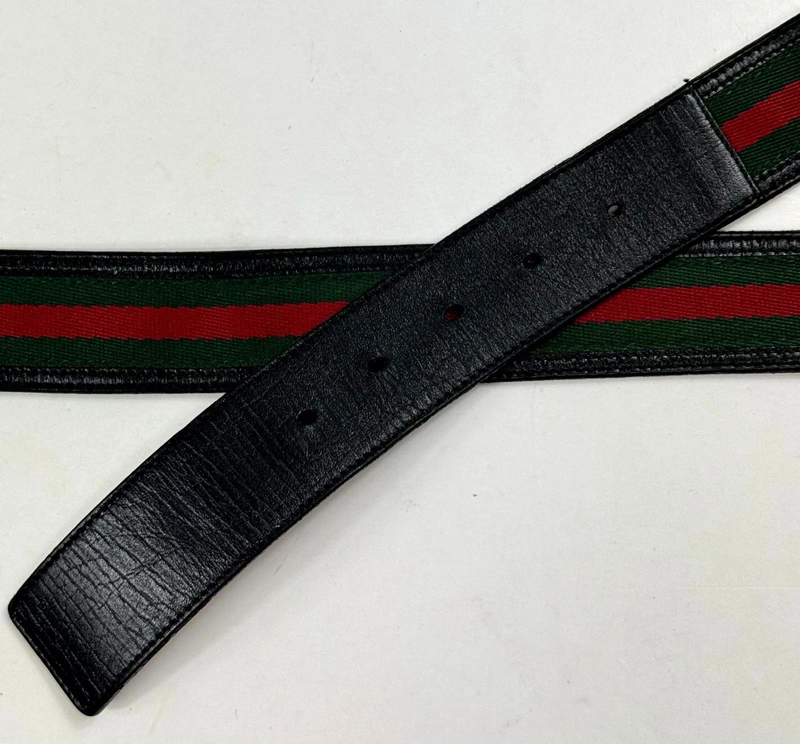 Gucci Gucci Web Green/Red Stripe GG Interlocking Belt Size 95/38 Size ONE SIZE - 4 Thumbnail