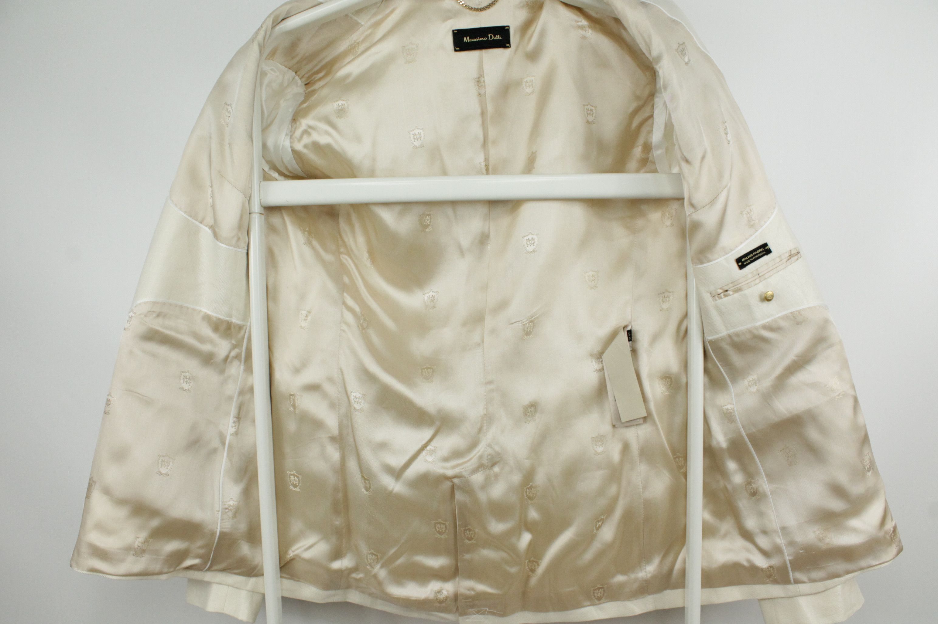 Massimo Dutti Massimo Dutti Beige Linen Tailored Blazer Jacket Women's Size M / US 6-8 / IT 42-44 - 7 Thumbnail