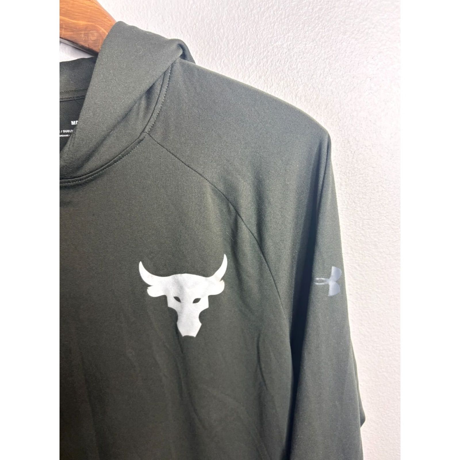 Under Armour Under Armour Project Rock Hoodie Long Sleeve T-Shirt Green Mens Size M 4105 Size US M / EU 48-50 / 2 - 2 Thumbnail