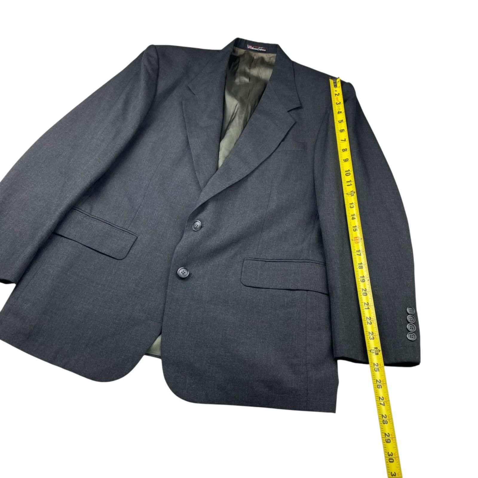 Stafford VTG Stafford Men’s 100% Wool 2-Button Blazer Jacket Gray • U Size 42R - 10 Thumbnail