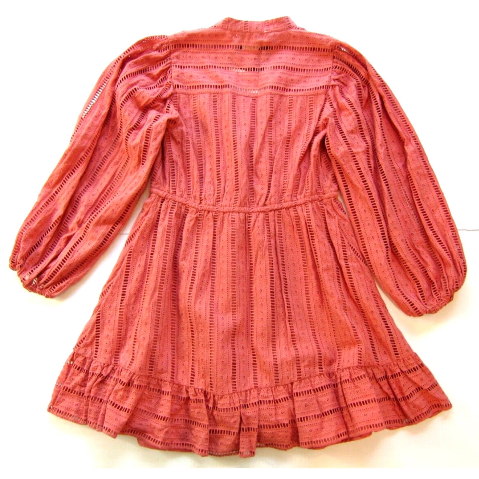 Anthropologie Forever That Girl NWT Pink Cotton Anthropologie Long Sleeve Dress XXS Smocked Knee Length Dress Women Size XXS / US 00 / IT 34 - 2 Thumbnail