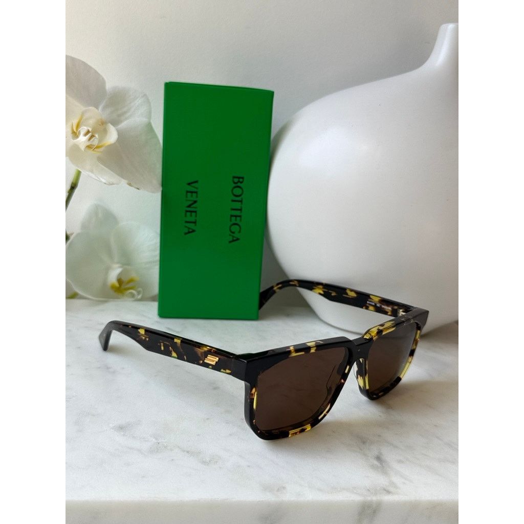 Bottega Veneta NEW Bottega Veneta BV1033S Brown Unisex Square Sunglasses Size ONE SIZE - 3 Thumbnail