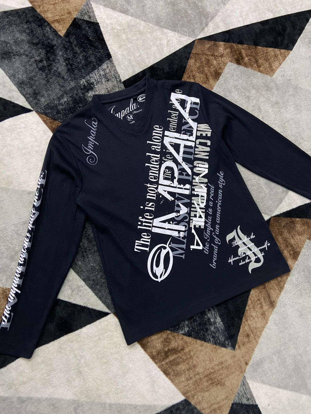 Hysteric Glamour 2000s Impala Poem Goth Graphic Embroidery Thermal Longsleeve Size US M / EU 48-50 / 2 - 7 Thumbnail