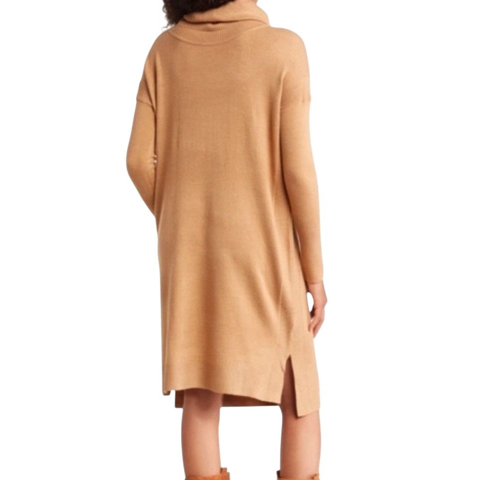 French Connection French Connection baby soft cowl neck camel sweater dress Size L / US 10 / IT 46 - 2 Thumbnail