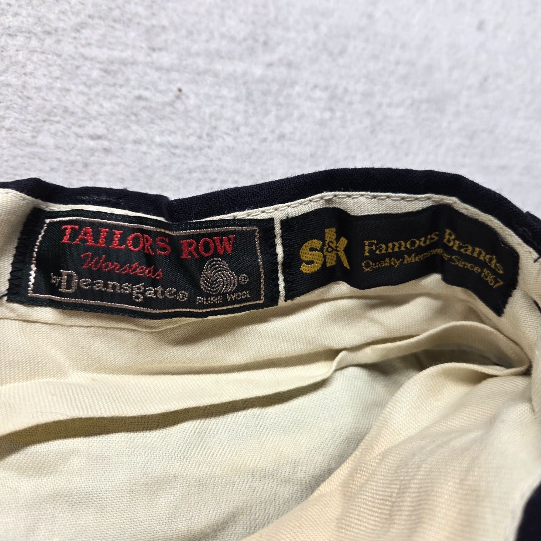 Vintage Deansgate Pants Adult Men’s 34W x 30L Navy Blue Dress Pants Size US 34 / EU 50 - 3 Thumbnail