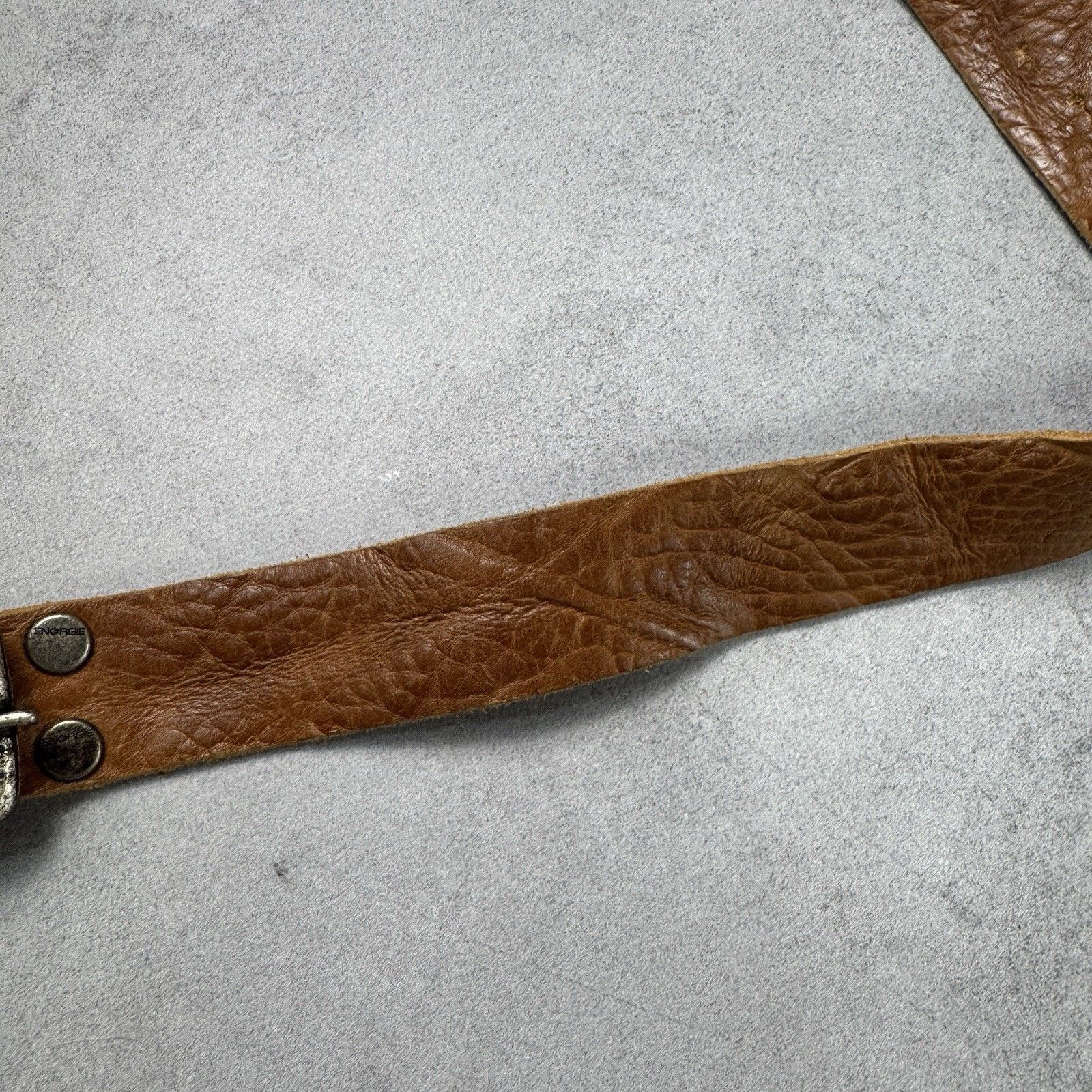 Energie Energie Men Buckle Belt Brown Leather Size 32 Size 32 - 4 Thumbnail