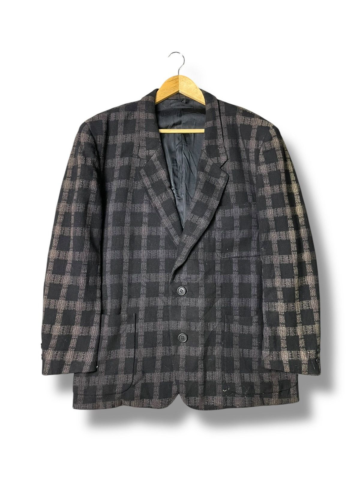 Japanese Brand × Vintage Shin Hosokawa Checkered Light Blazer (75) Size US S / EU 44-46 / 1 - 1 Thumbnail