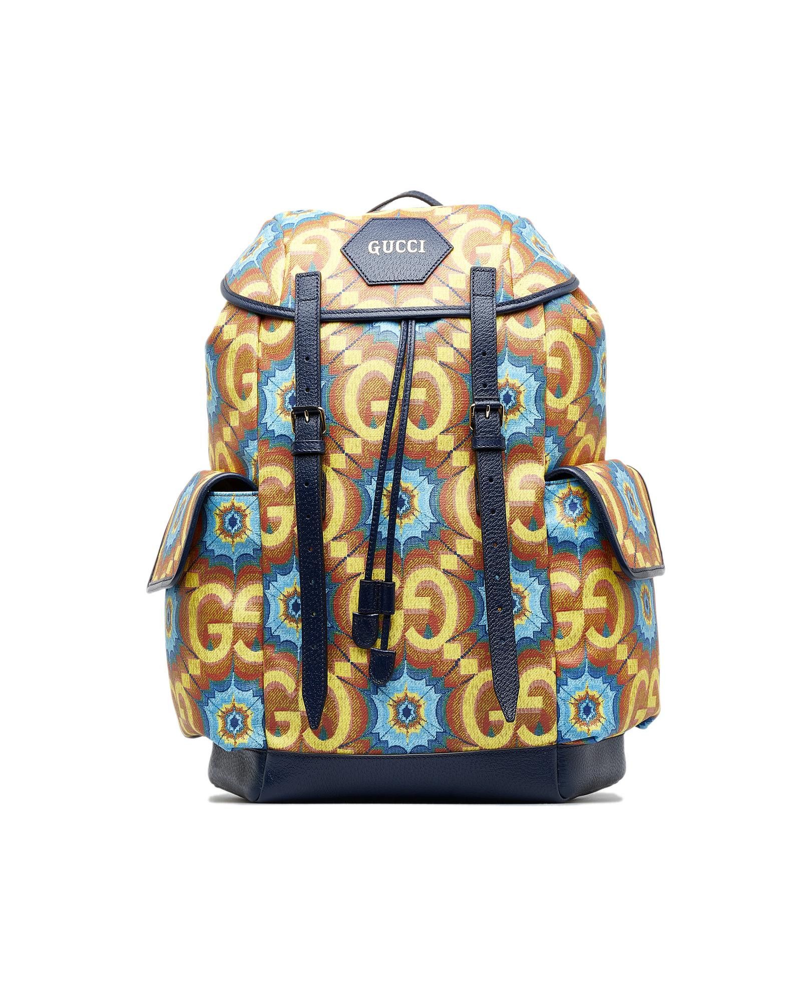 GUCCI Off The Grid GG Nylon Backpack Bag Yellow 626160