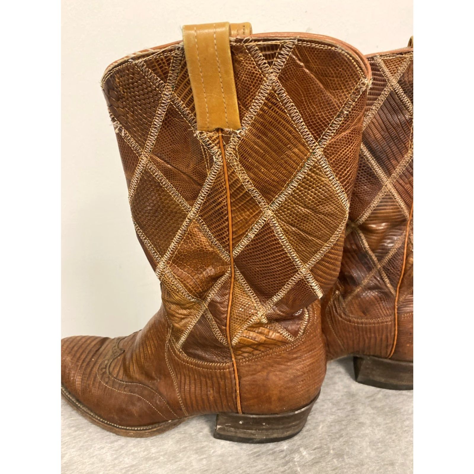 Vintage VINTAGE Laramie Cowboy Boots Men Size 9 Brown Leather Western 80s Patchwork Size US 9 / EU 42 - 5 Thumbnail