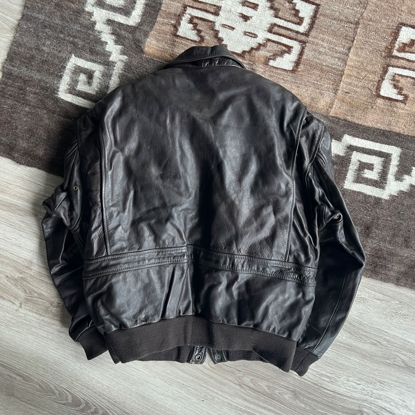 Genuine Leather Oakwood Flying Bikes Leather Cowhide Biker Jacket 9882AC Size US XL / EU 56 / 4 - 7 Thumbnail