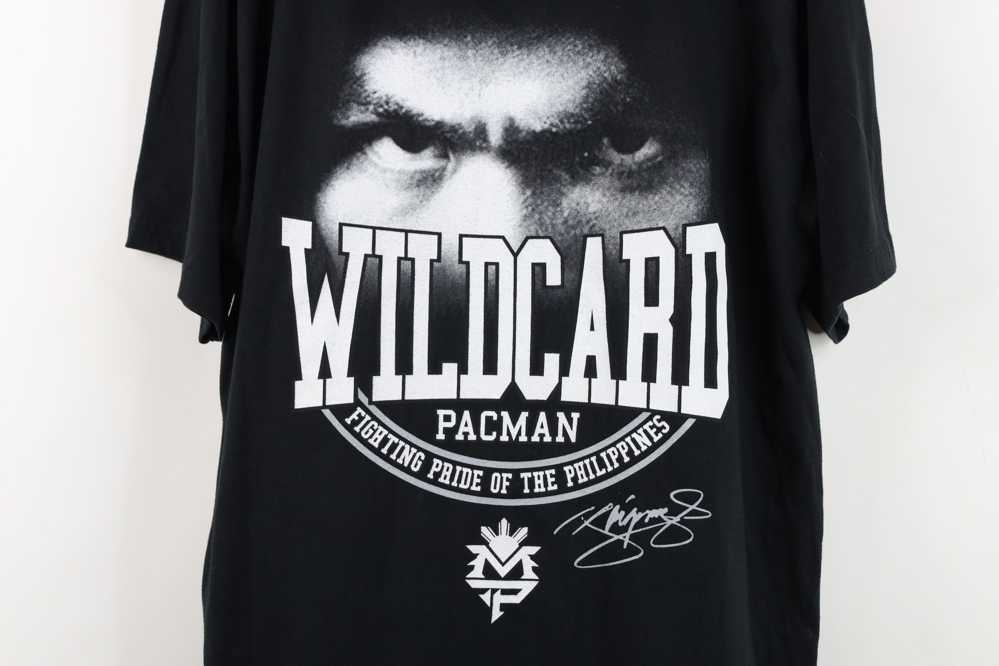 Vintage Vintage Wildcard Manny Pacquiao Boxing T-Shirt Black USA Size US L / EU 52-54 / 3 - 4 Thumbnail