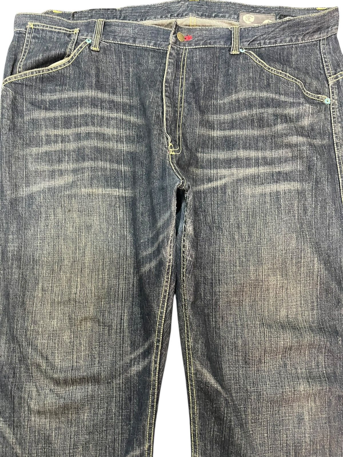 Le Grande Bleu (L.G.B.) Vintage Namitatsu Baggy Karakuri Tamashi Style Denim Size US 44 / EU 60 - 3 Thumbnail