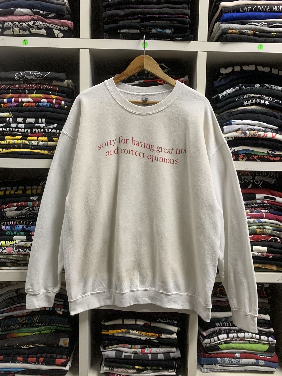 Gildan × Vintage Vintage sorry Sweater Size US XL / EU 56 / 4 - 1 Thumbnail