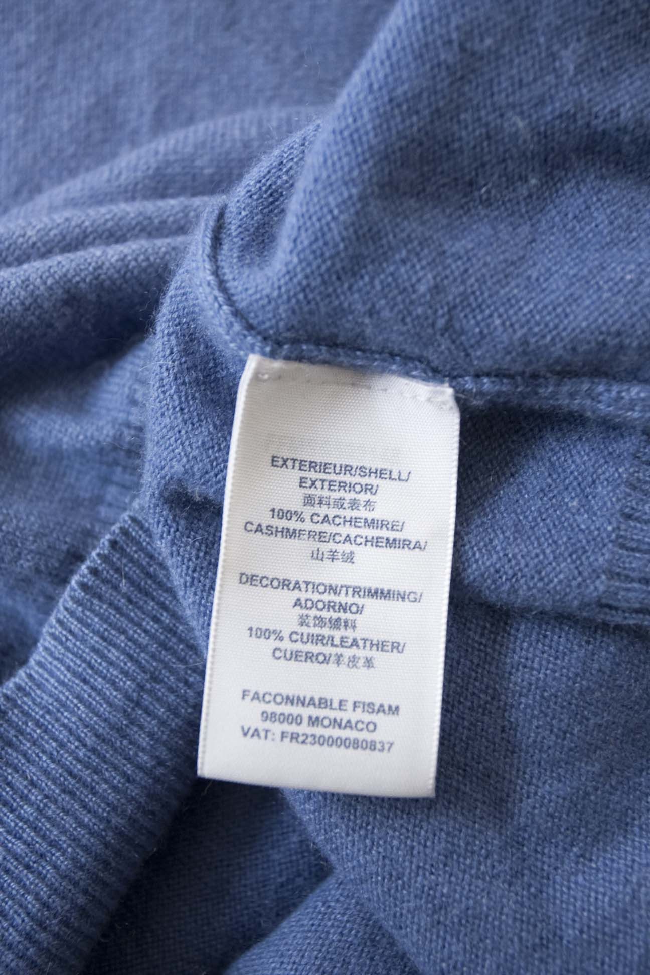 Faconnable Faconnable Sweater 100% Cashmere Size XL Blue Size US XL / EU 56 / 4 - 5 Thumbnail
