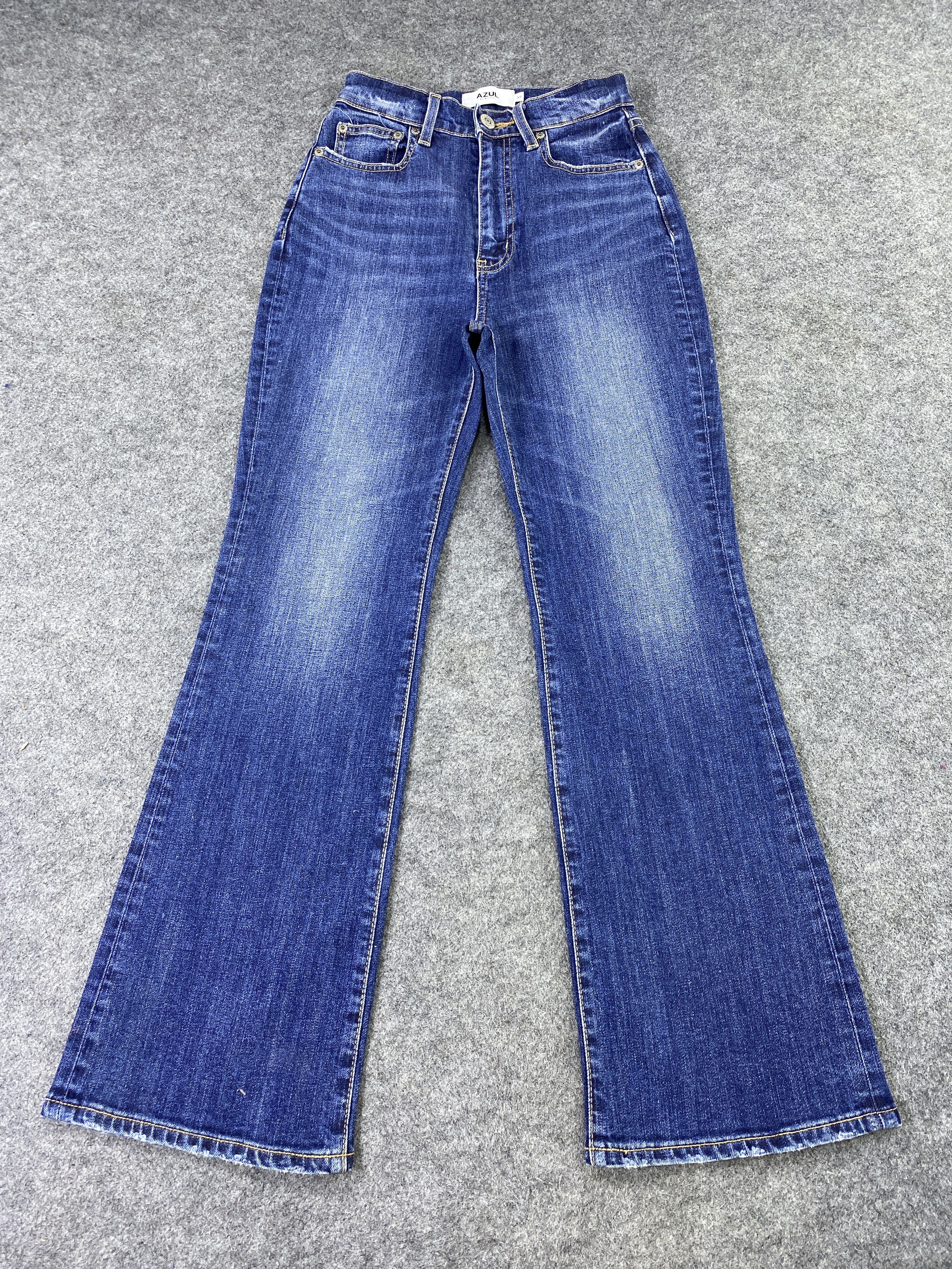 Japanese Brand Japanese Brand Azul by Moussy Blue Wash Flare Jeans - J1139 Size 24" / US 00 / IT 34 - 2 Thumbnail