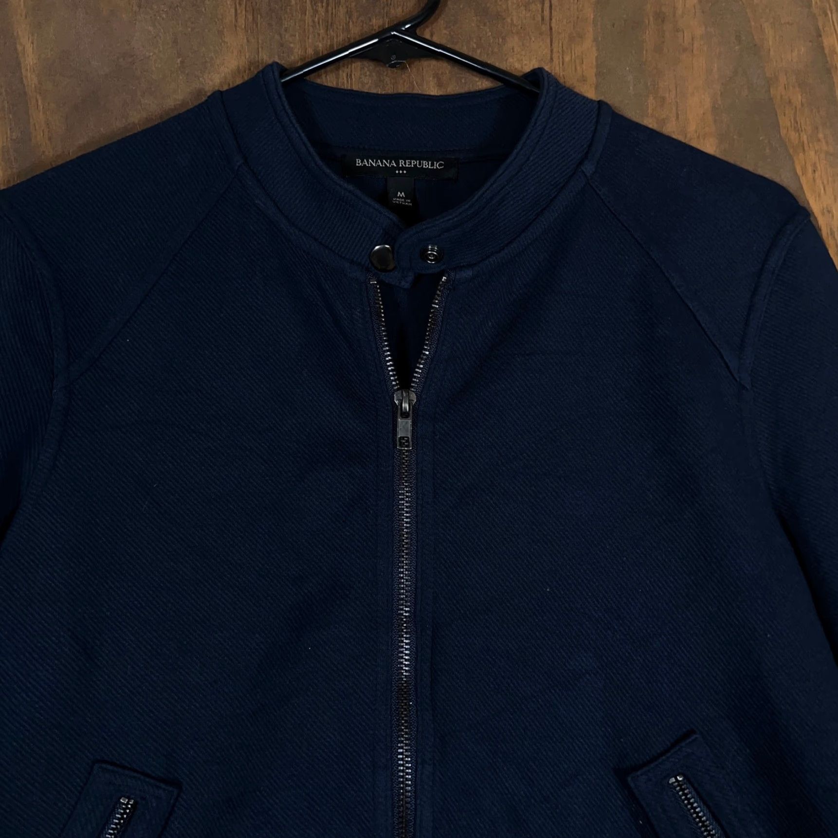 Banana Republic Banana Republic Jacket Womens Navy Full Zip Cropped Academia Stretch Medium Size M / US 6-8 / IT 42-44 - 2 Thumbnail