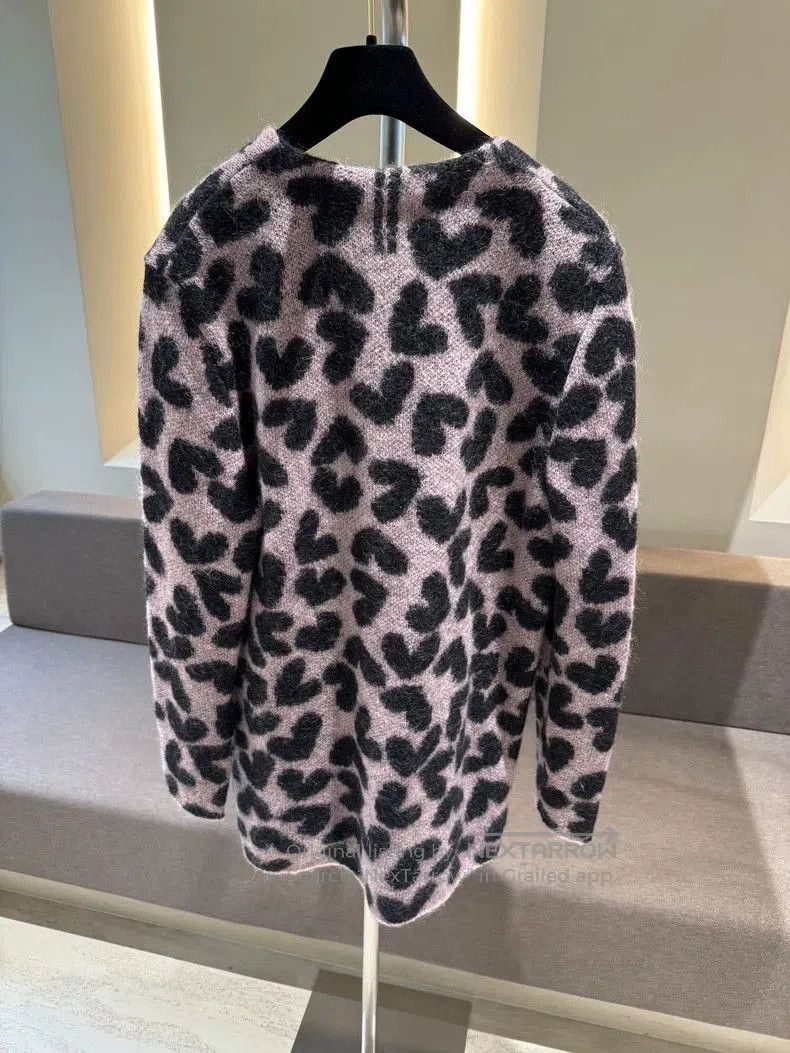Saint Laurent Paris Saint Laurent Leopard Mohair Cardigan Size US XL / EU 56 / 4 - 5 Thumbnail