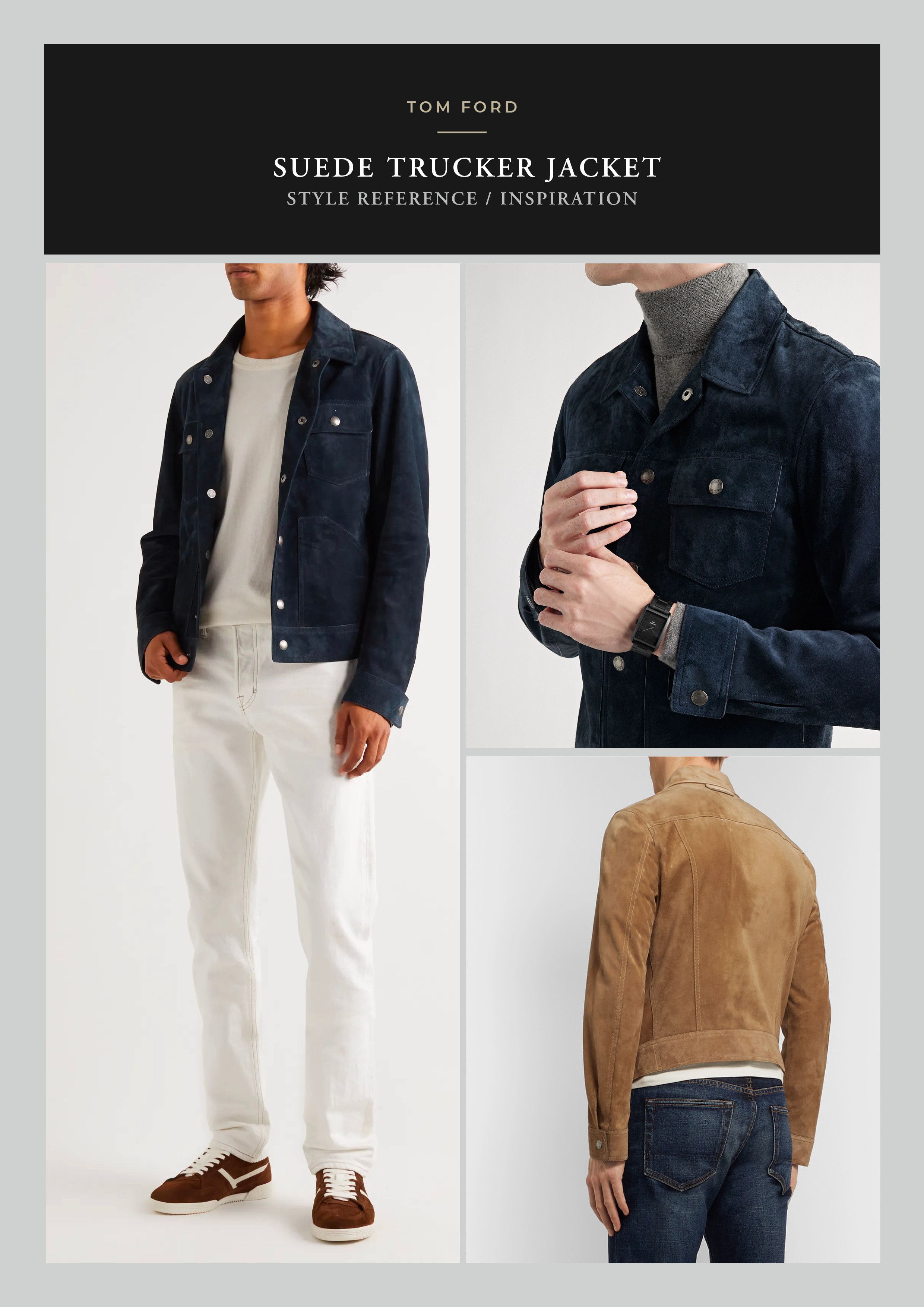 Tom Ford A-List Fave Coveted New $8,700 w/tax TOM FORD Suede Trucker Size US L / EU 52-54 / 3 - 10 Thumbnail