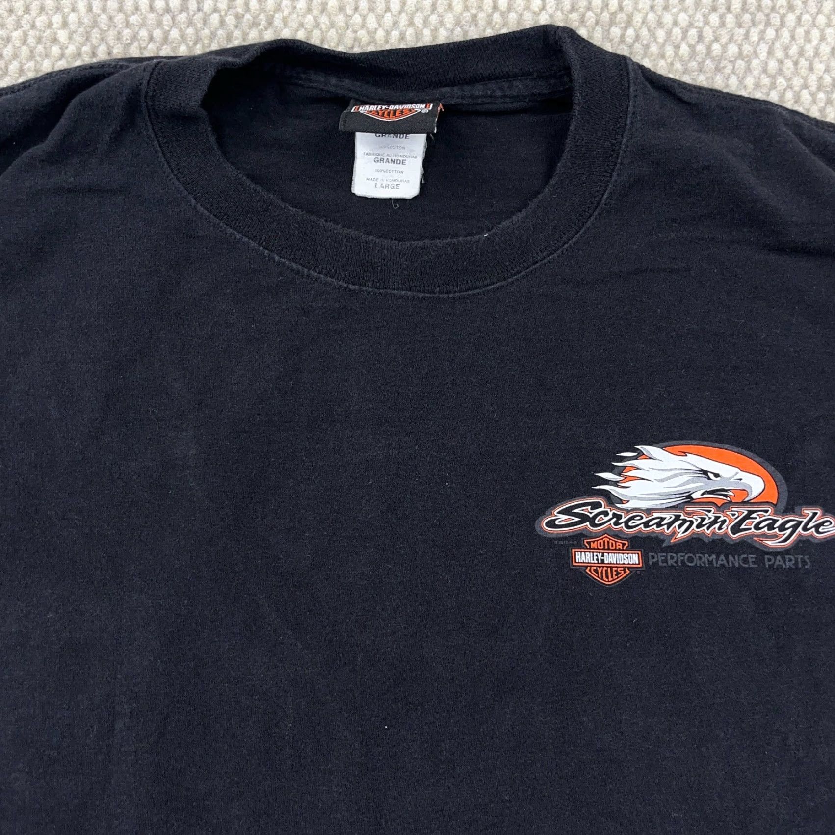 Harley Davidson Harley-Davidson Shirt Men Large Black Tee Screamin Eagle Wrap Around Y2K Adult Size US L / EU 52-54 / 3 - 4 Thumbnail