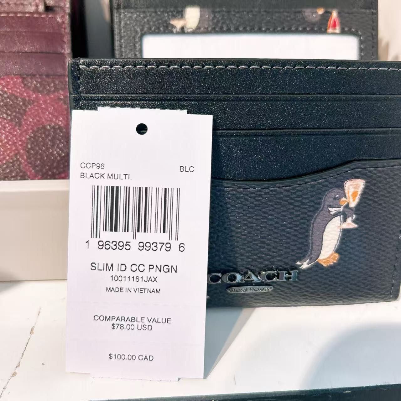 Coach Slim Id Card Case With Penguin Print CCP96 Size ONE SIZE - 5 Thumbnail