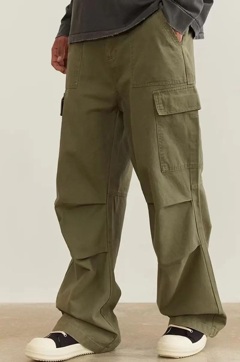 Japanese Brand × Jean Vintage distressed pleated straight leg work trousers Size US 30 / EU 46 - 2 Thumbnail