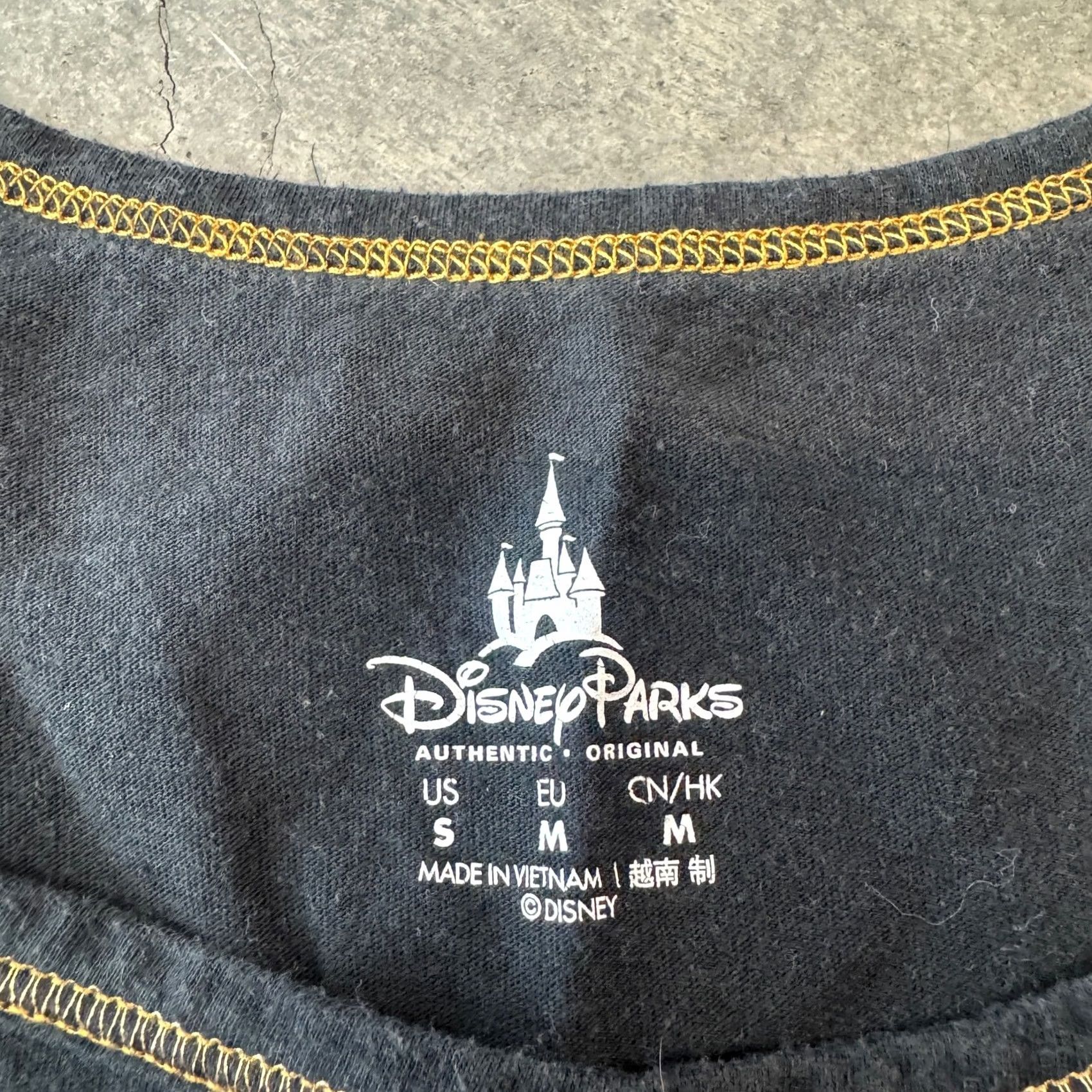 Disney VINTAGE Disneyland Disney Mickey Mouse Tank Top Black Gold Small Racerback Womens S Tank Size S / US 4 / IT 40 - 3 Thumbnail