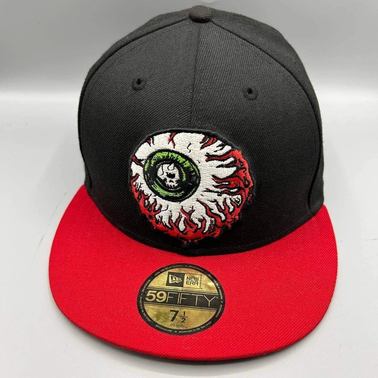 New Era Mishka Keep Watch Eyeball Hat Men 7 1/2 Black Fitted Wool Size ONE SIZE - 1 Thumbnail