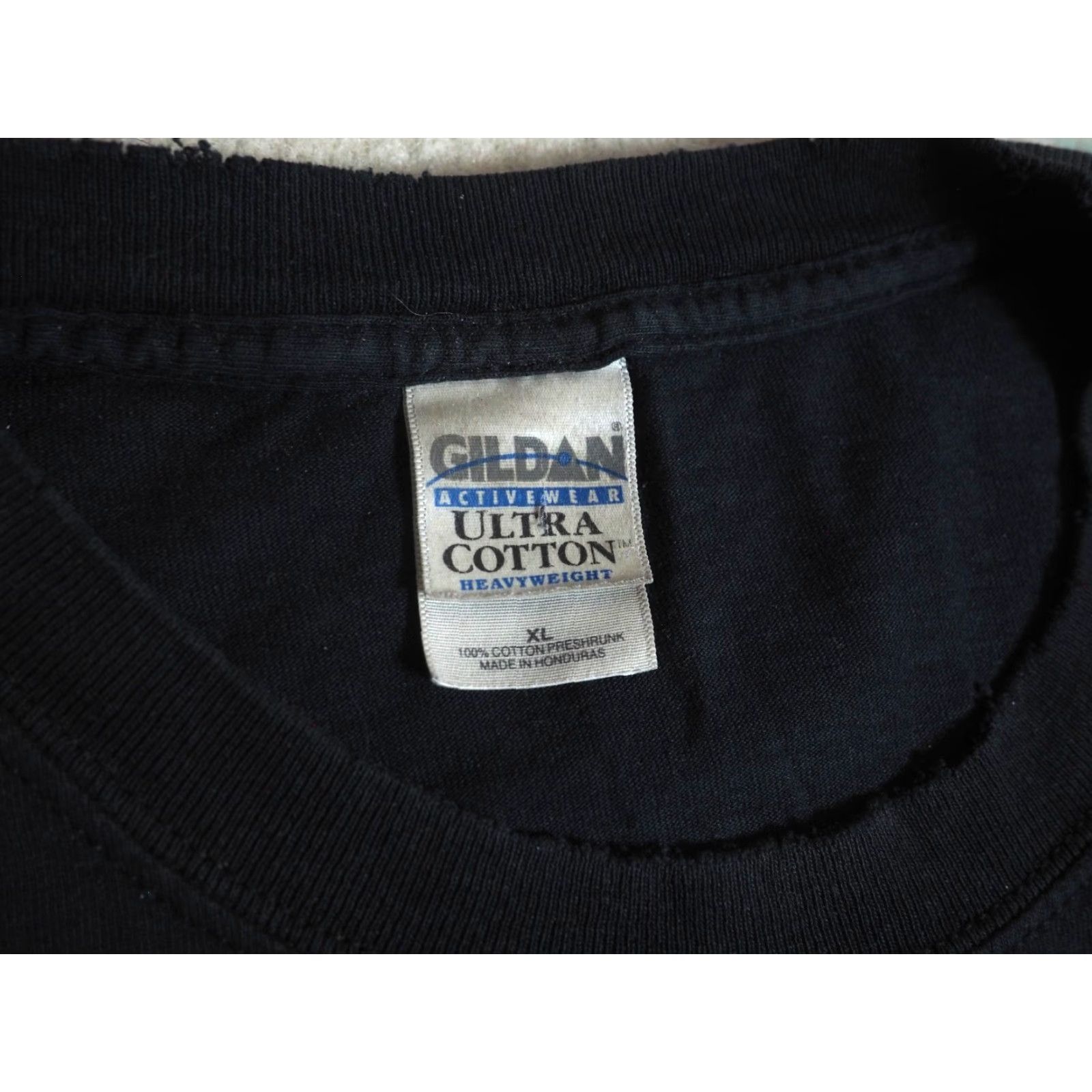 Gildan VTG Gildan T-Shirt Mens XL Black Tee Short Sleeve Crew Neck 90s Logo Graphic Print Size US XL / EU 56 / 4 - 4 Thumbnail