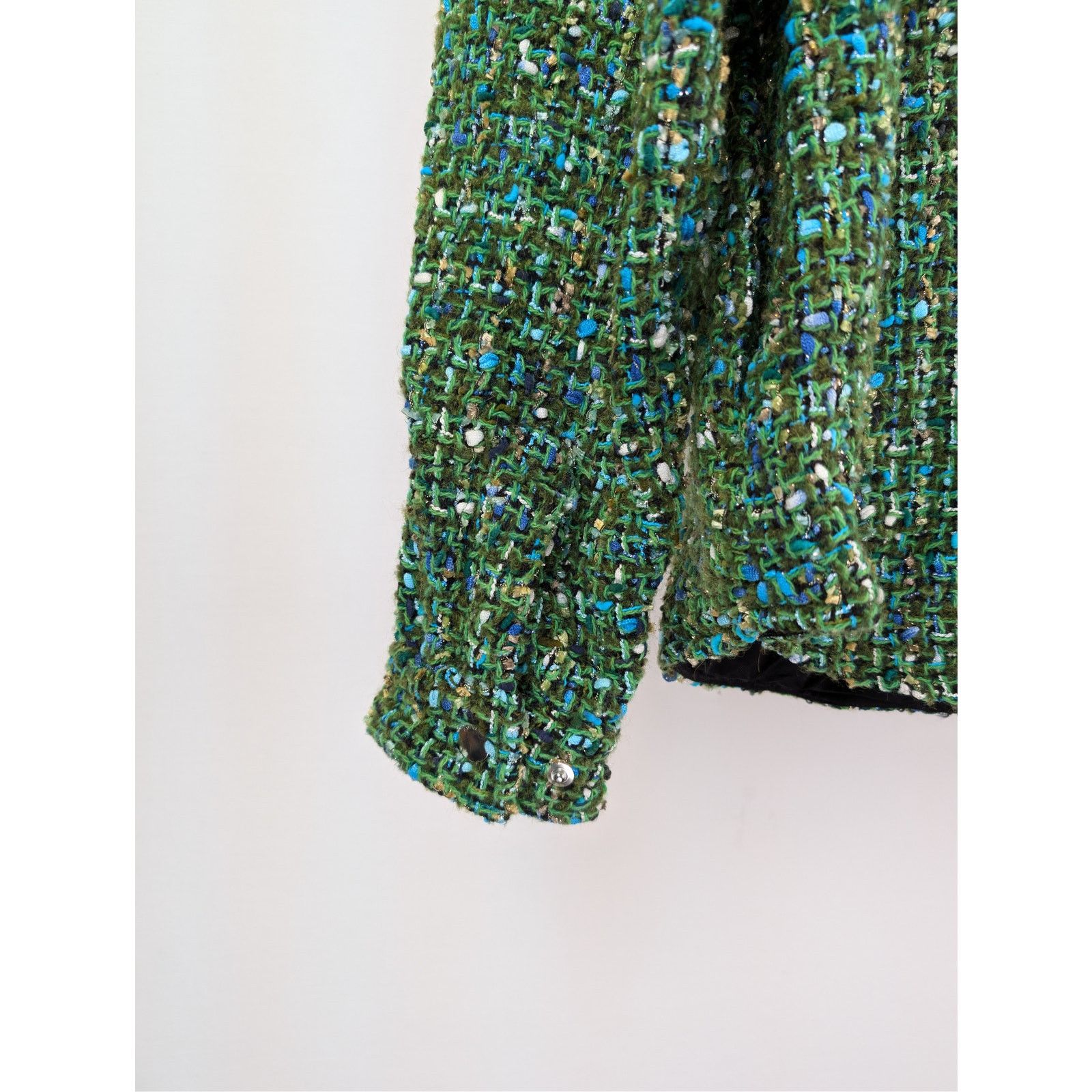 Amiri o1rshd1 Boucle Overshirt Button up Shirt in Rain Forest Size US M / EU 48-50 / 2 - 15 Thumbnail