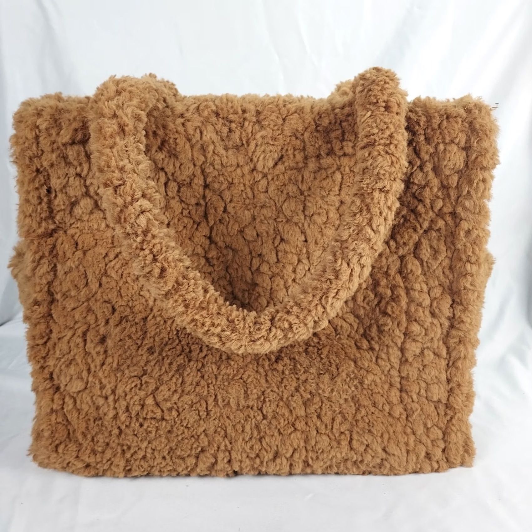 Vintage A New Day Camel Faux Fur Large Tote Shoulder Bag Ladies Womens Size ONE SIZE - 3 Thumbnail