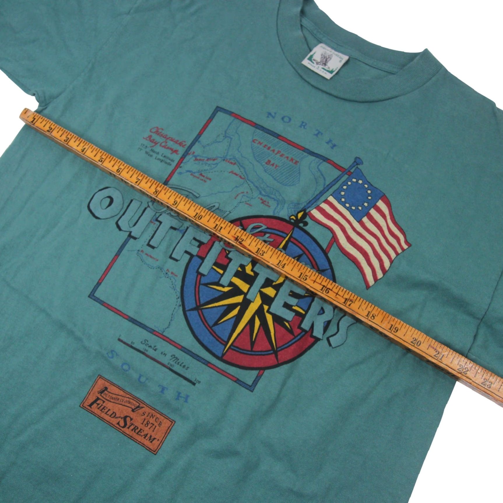 Altea VINTAGE Field & Stream Outfitters Mens Large T-Shirt Teal Graphic Shirt Size US L / EU 52-54 / 3 - 5 Thumbnail