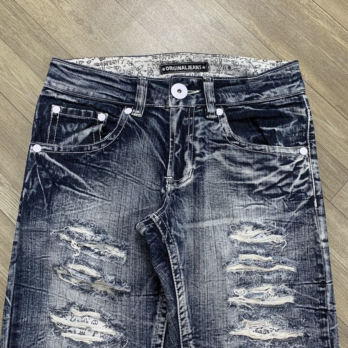 If Six Was Nine × Japanese Brand × Le Grande Bleu (L.G.B.) CRAZY Y2K Original Jeans Distressed Faded Acid Wash Jeans Size US 28 / EU 44 - 5 Thumbnail