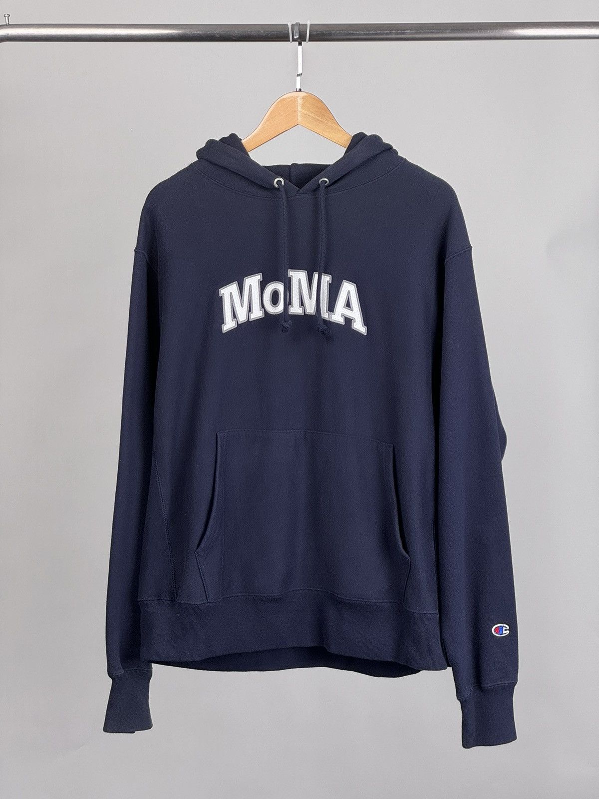 image of Champion Moma Hoodie L in Navy, Men's (Size Large)