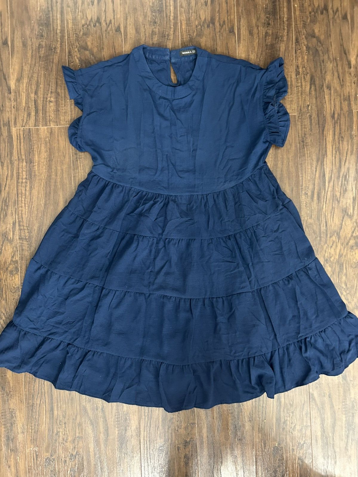Other Midnight Blue Tiered Mini Dress Size L / US 10 / IT 46 - 1 Thumbnail